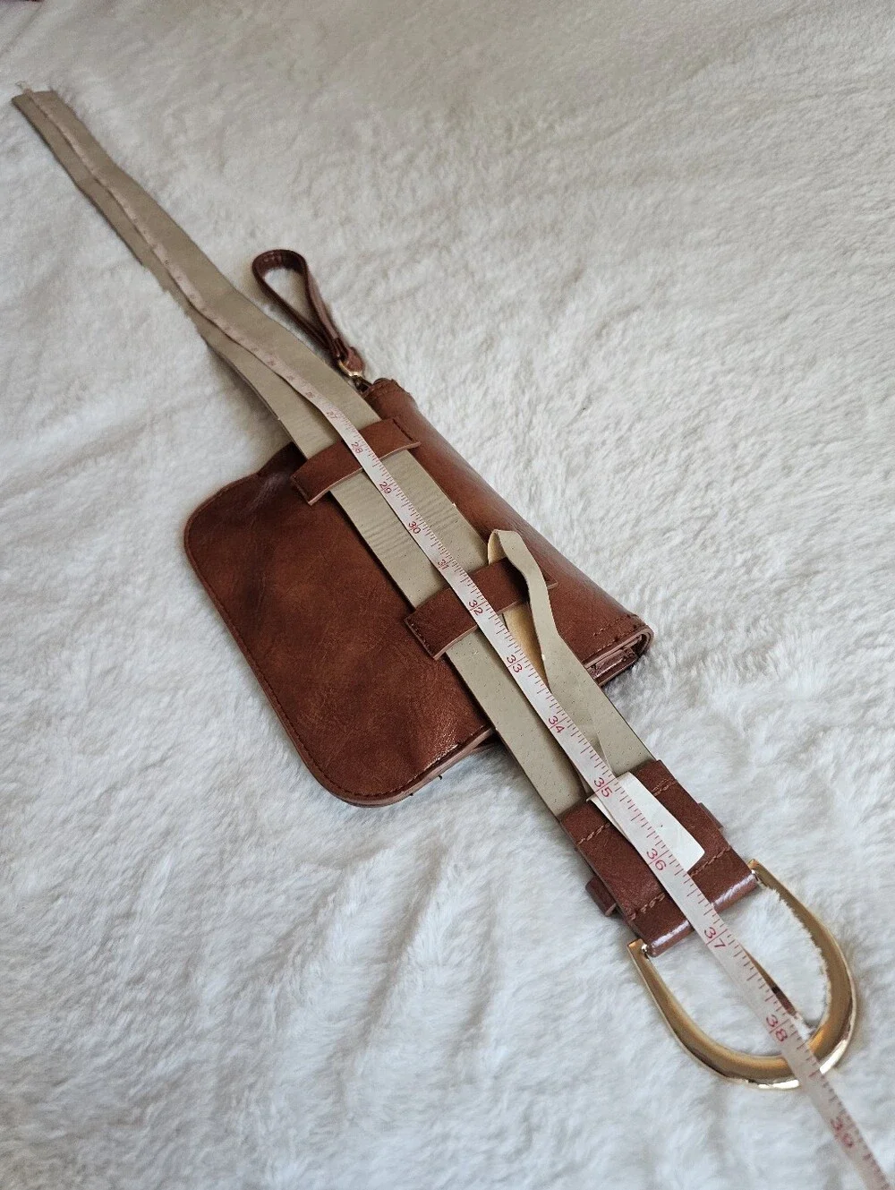 Vince Camuto Faux Leather Wristlet/Belt Bag Combo, Size Small